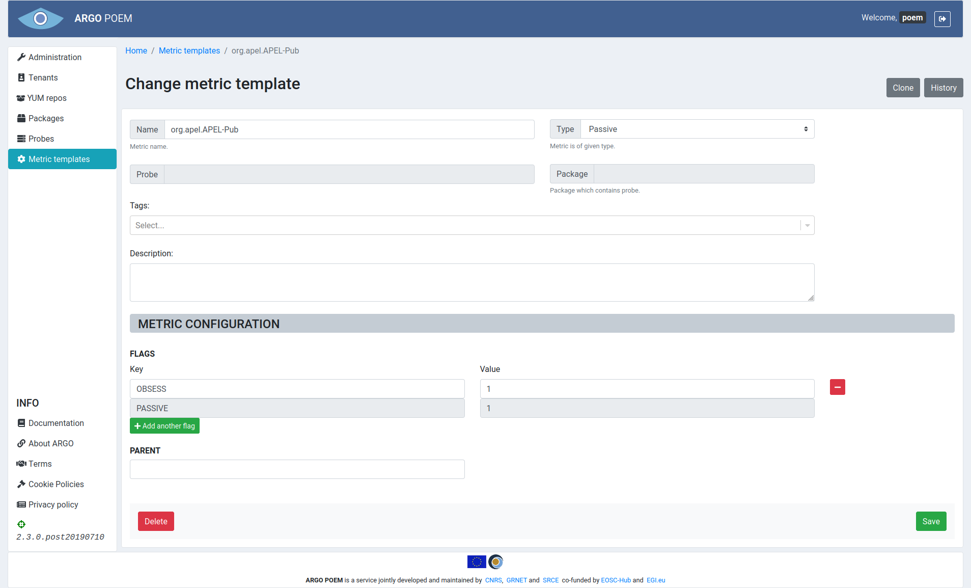 SuperAdmin passive metric template
